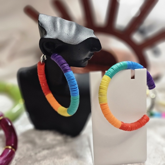 Heide bead loop earing - Picture 3 of 13